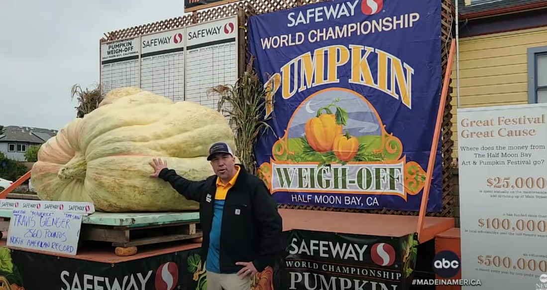 Pumpkin festival’s biggest champion weighs 2,560 pounds
